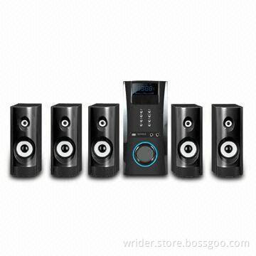 5.1-channel Computer Speakers with Remote Control and SD Card Reader and FM Function